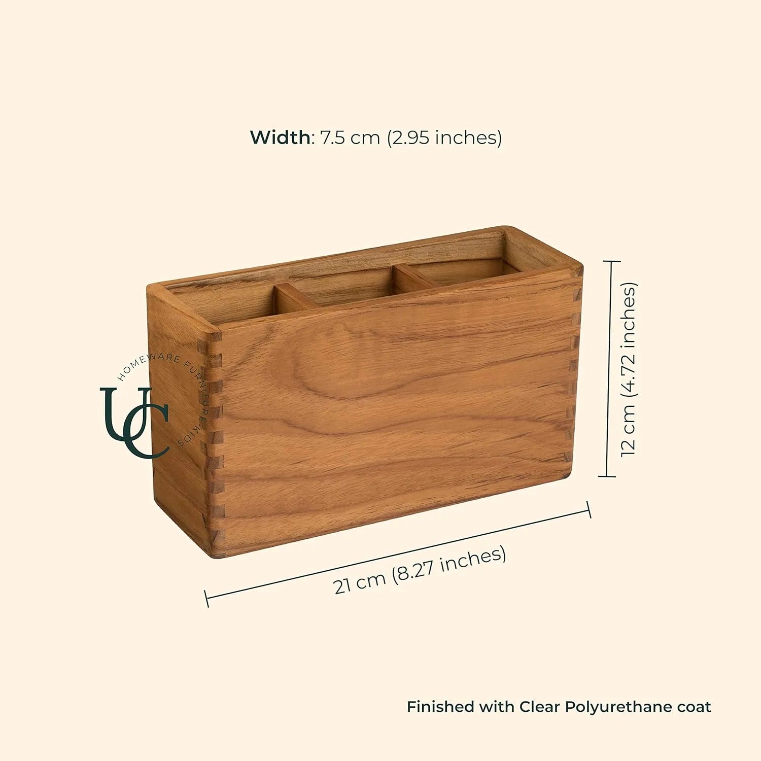 Cresta Cutlery Caddy (Teak Wood)