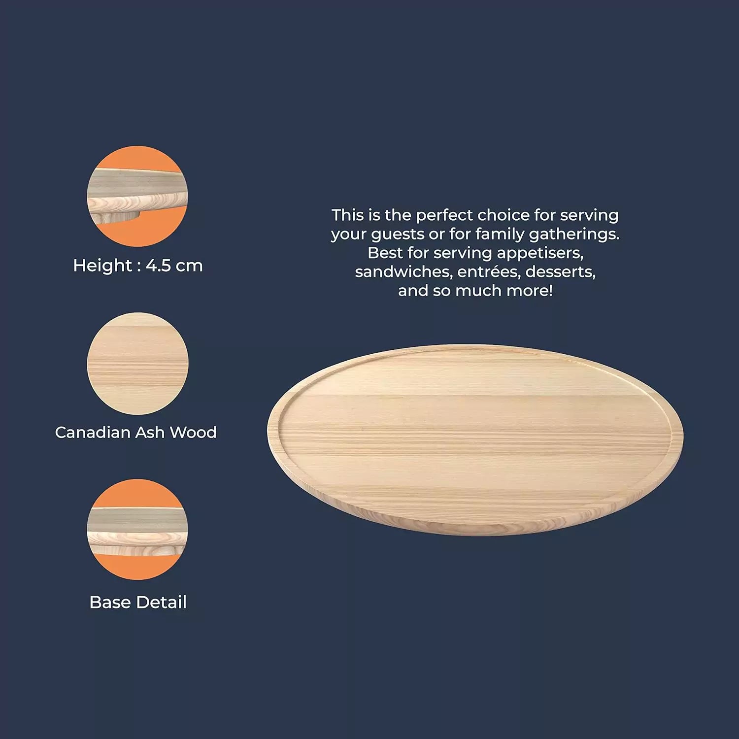 Cresta Lazy Susan (Ash Wood)