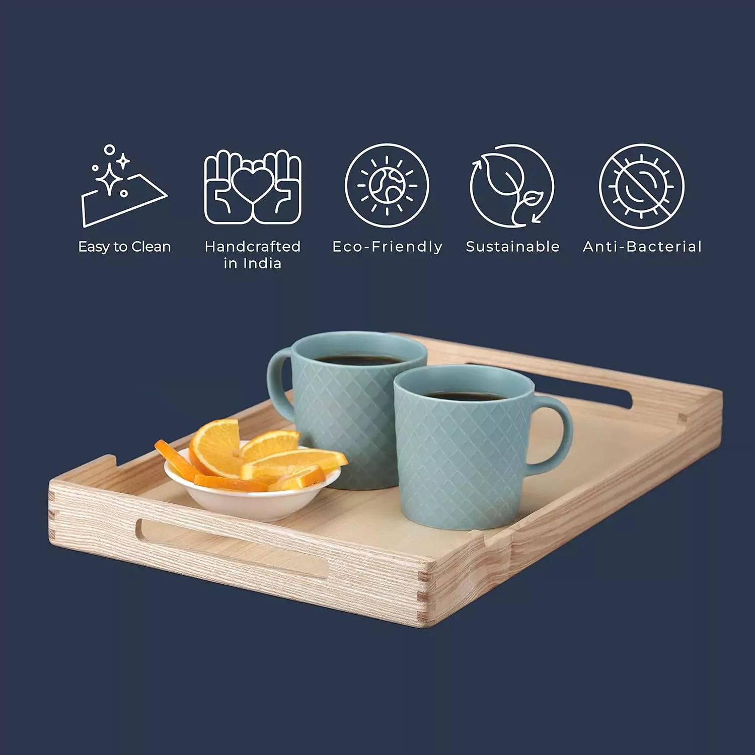 Cresta Serving Tray - Large (Ash Wood)