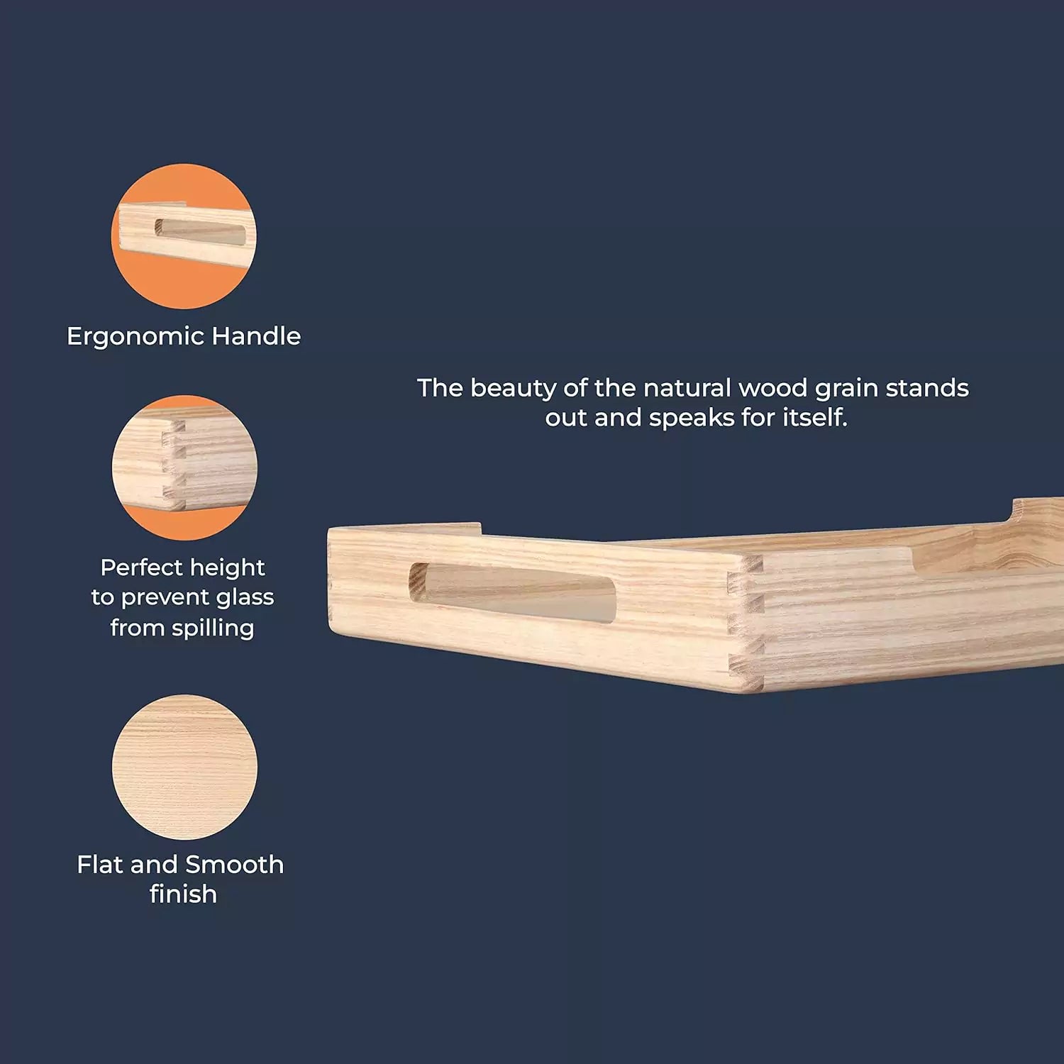 Cresta Serving Tray - Large (Ash Wood)