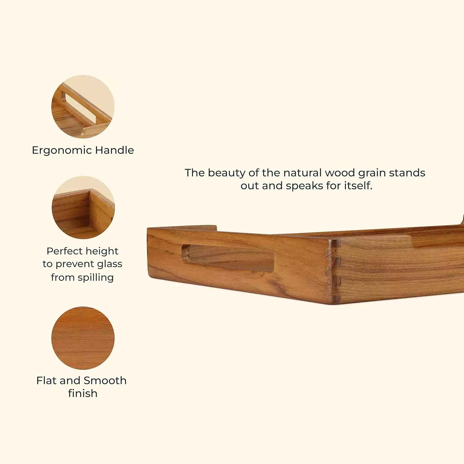 Cresta Serving Tray - Large (Teak Wood)