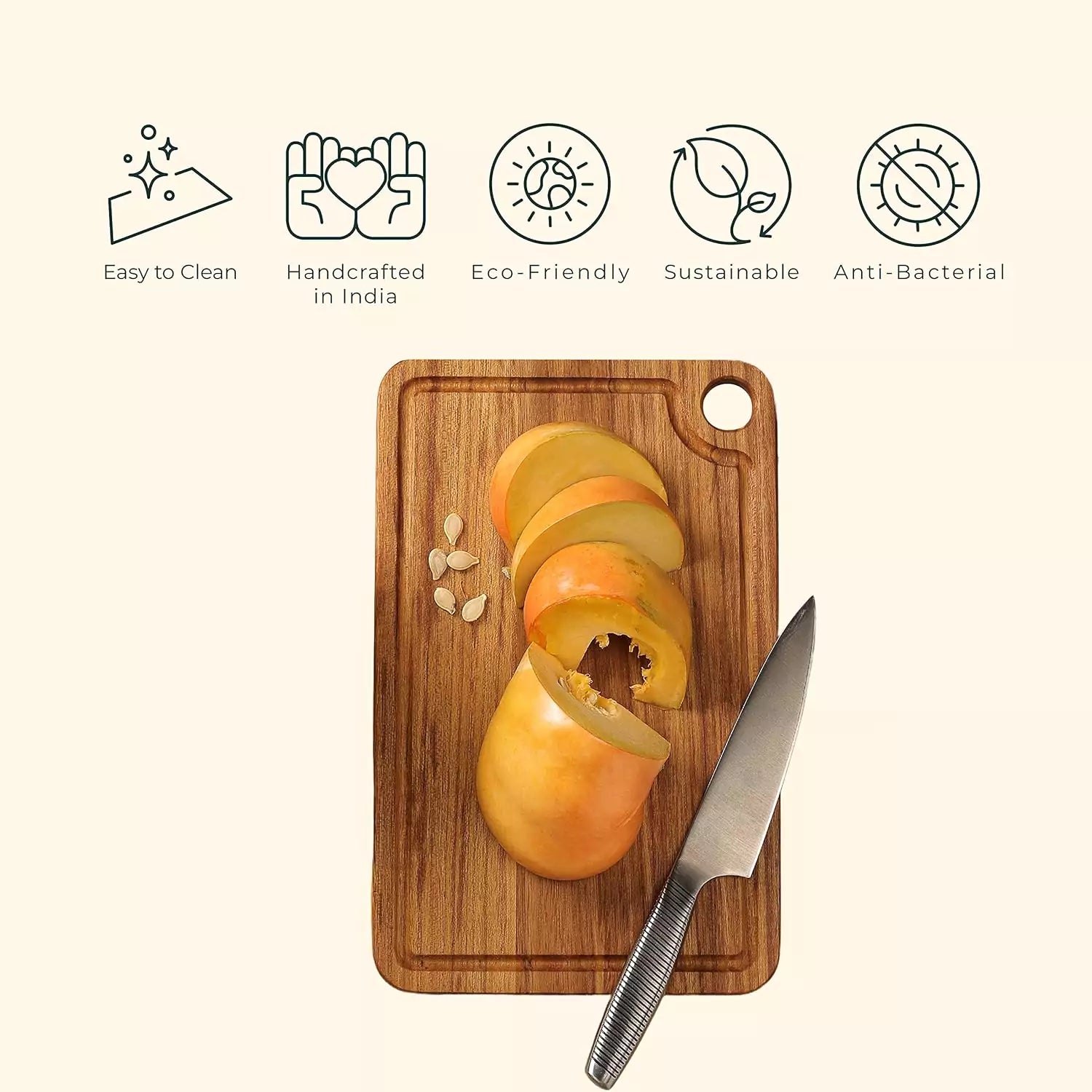 Teakogram Reversible Chopping Board (Medium)