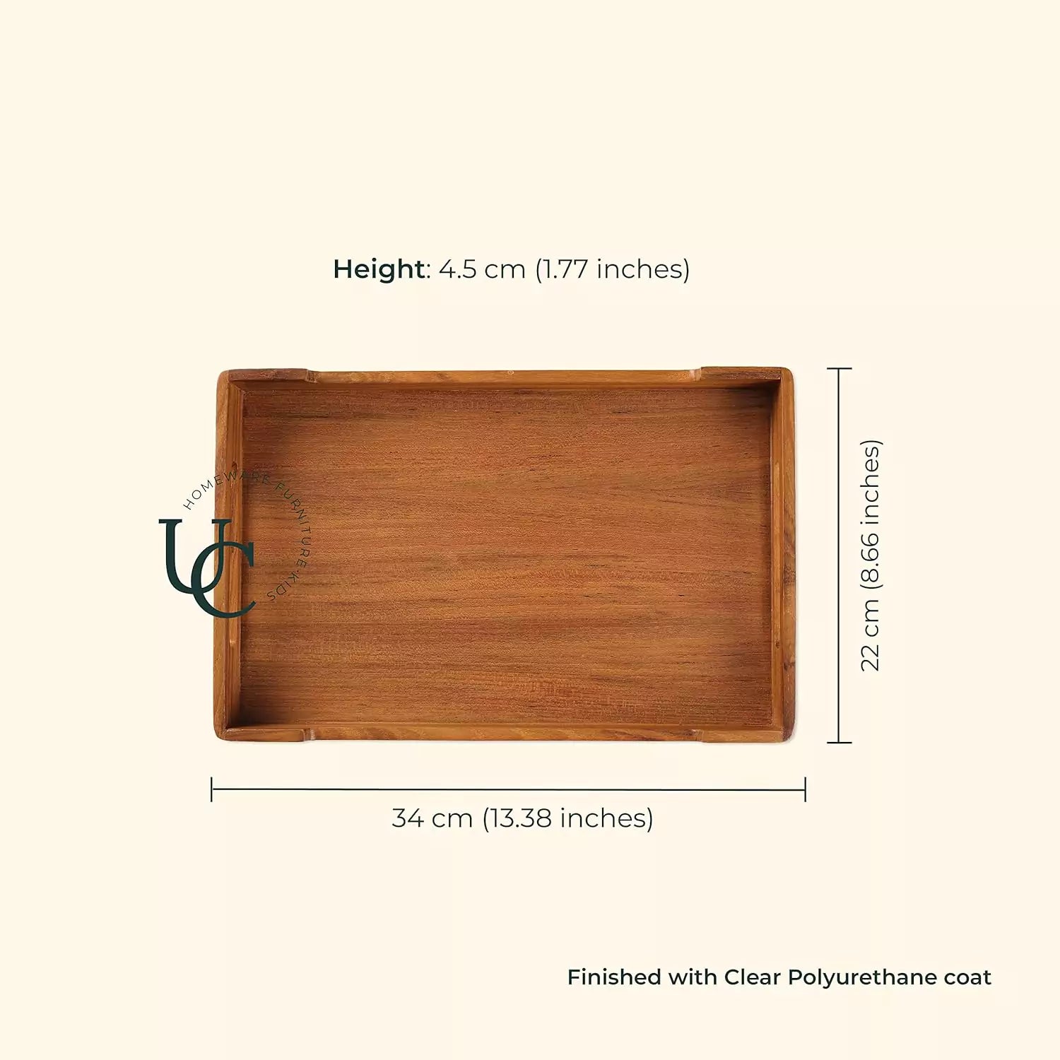Cresta Serving Tray - Medium (Teak Wood)