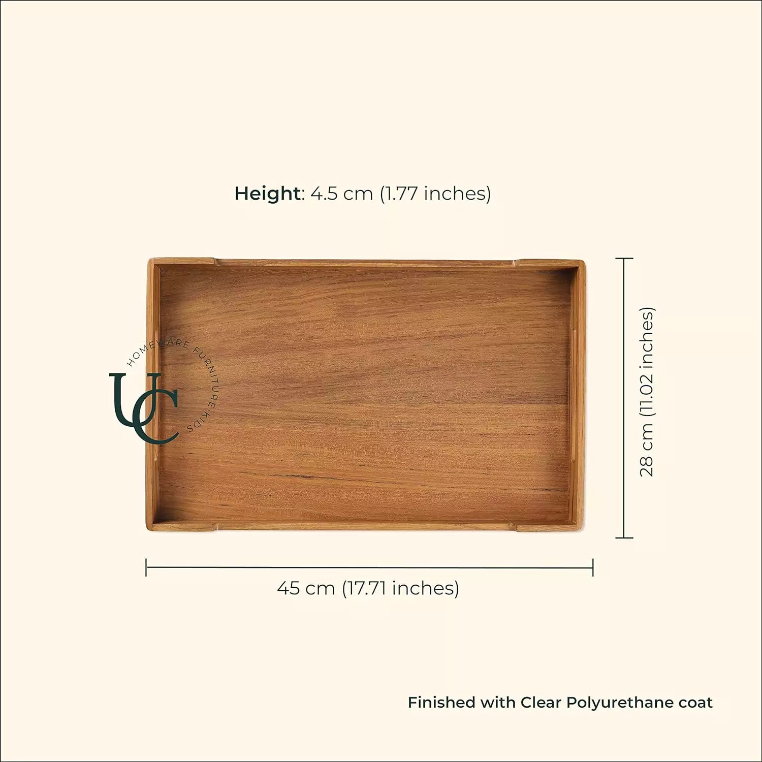 Cresta Serving Tray - Large (Teak Wood)