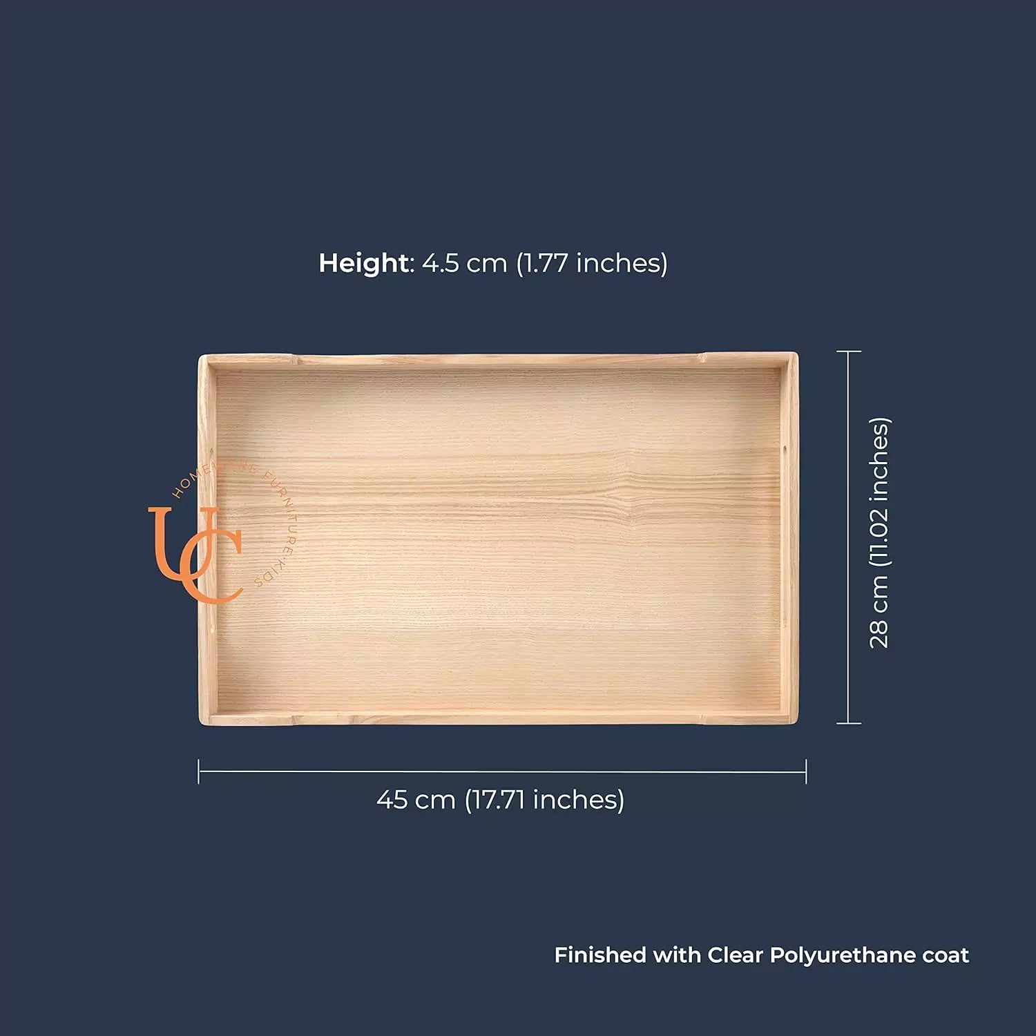 Cresta Serving Tray - Large (Ash Wood)