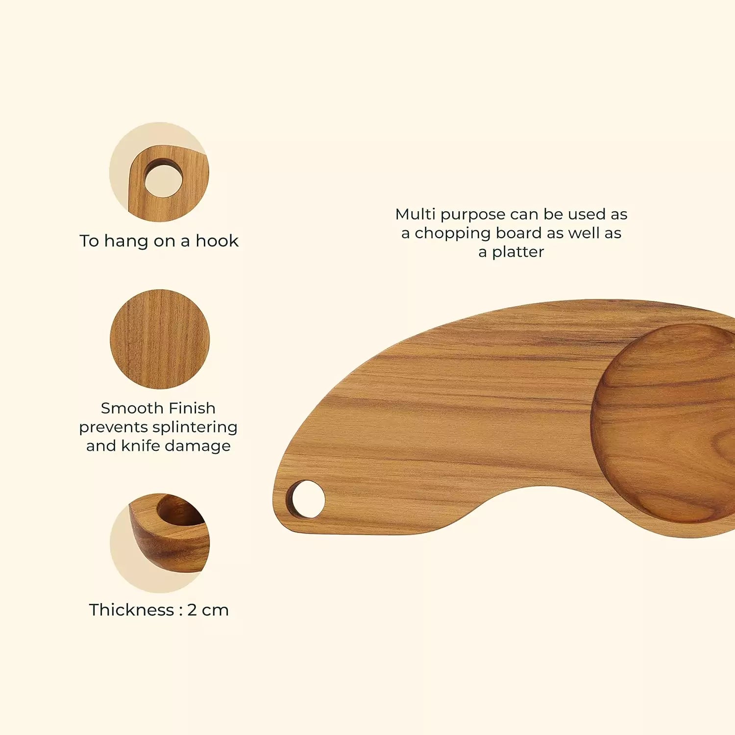 Teakogram Chopping Board with Collector Bowl