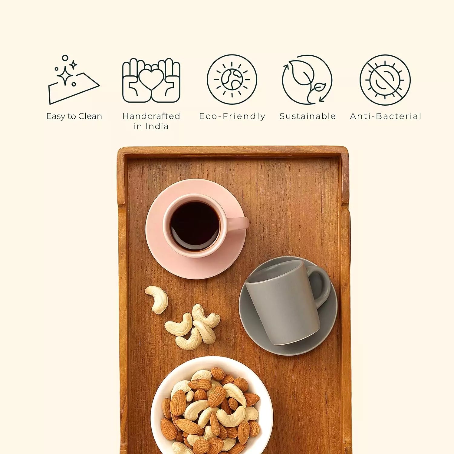 Cresta Serving Tray - Medium (Teak Wood)