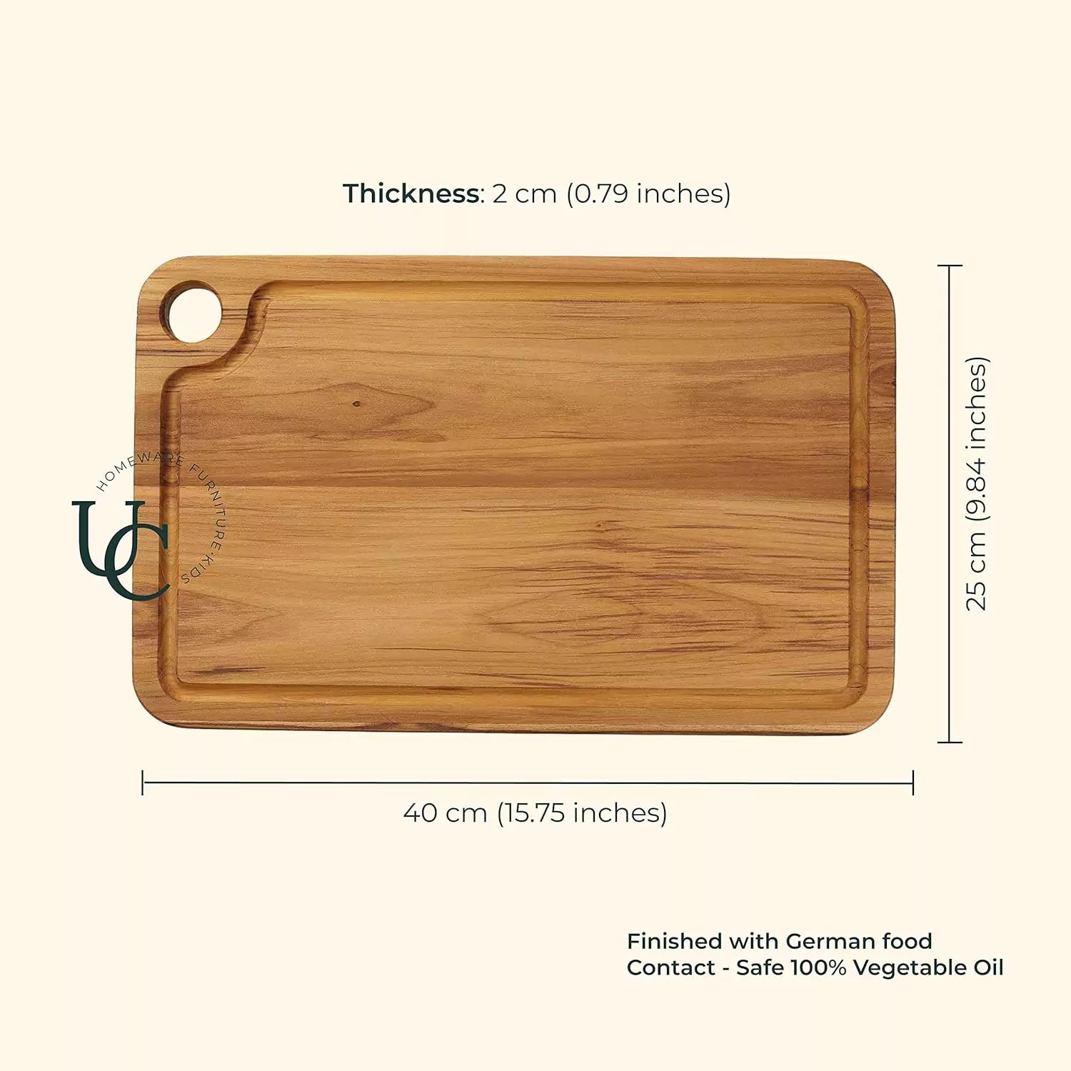 Teakogram Reversible Chopping Board (Large)