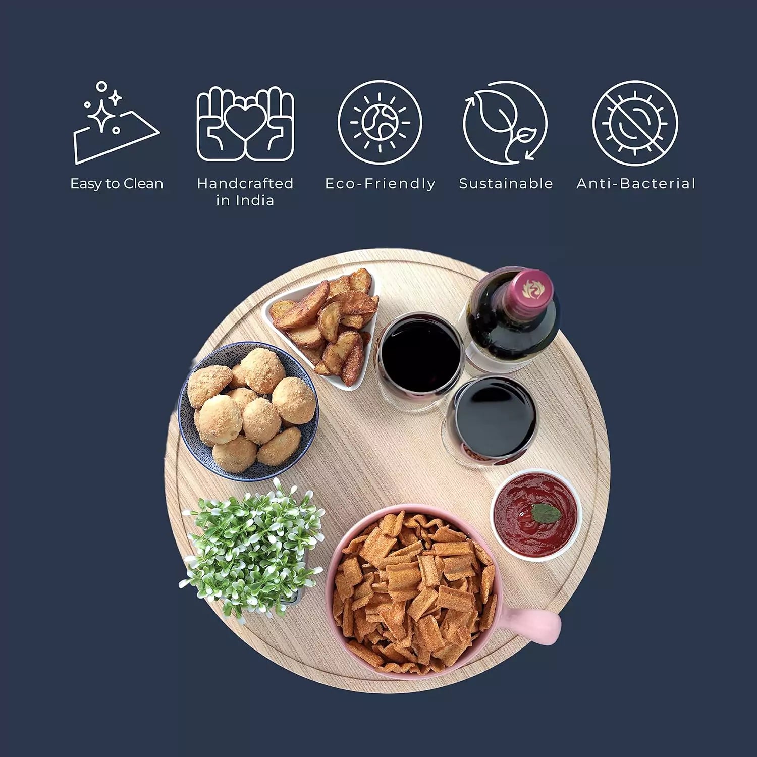 Cresta Lazy Susan (Ash Wood)