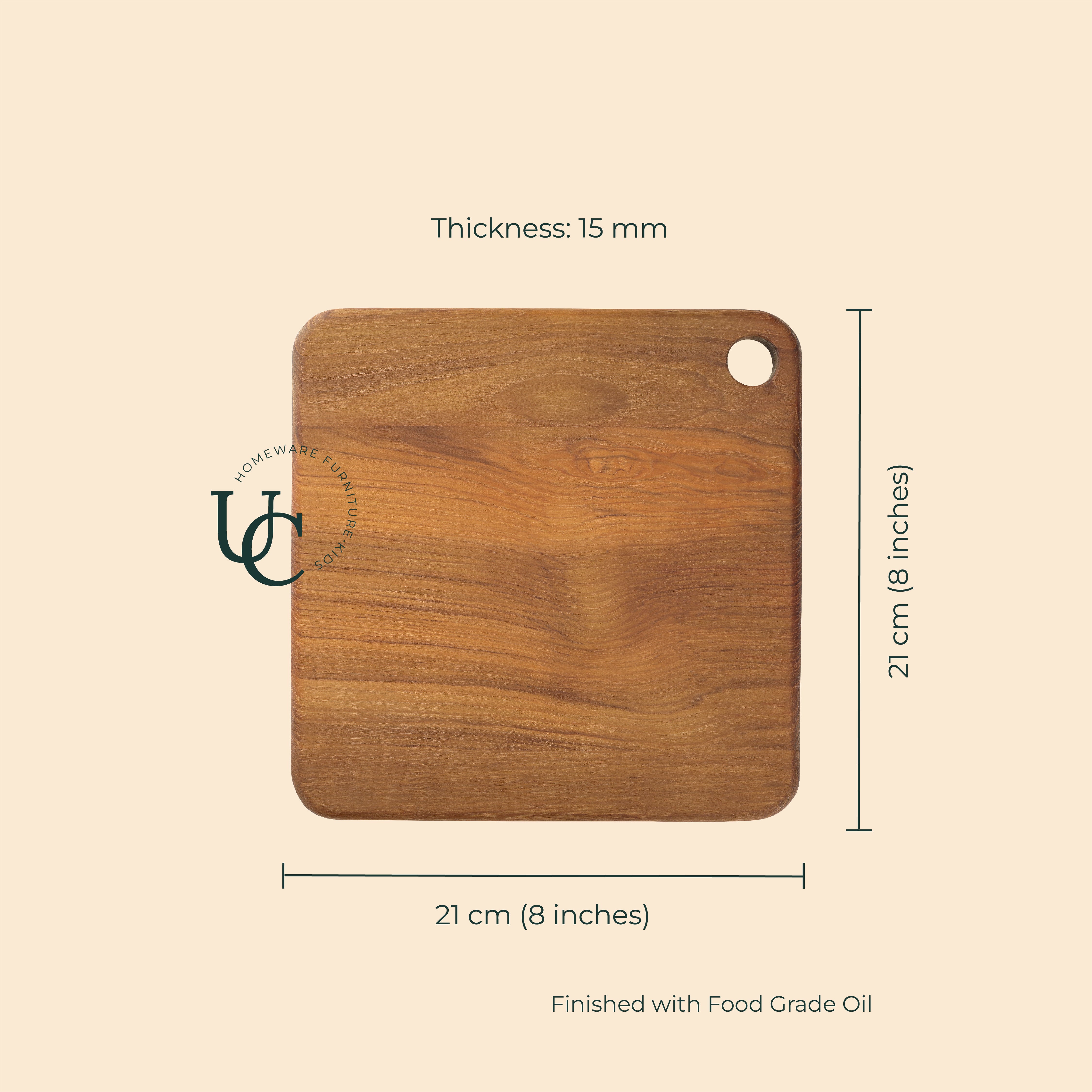 Ronde Chopping Board cum Serving Platter (Square)