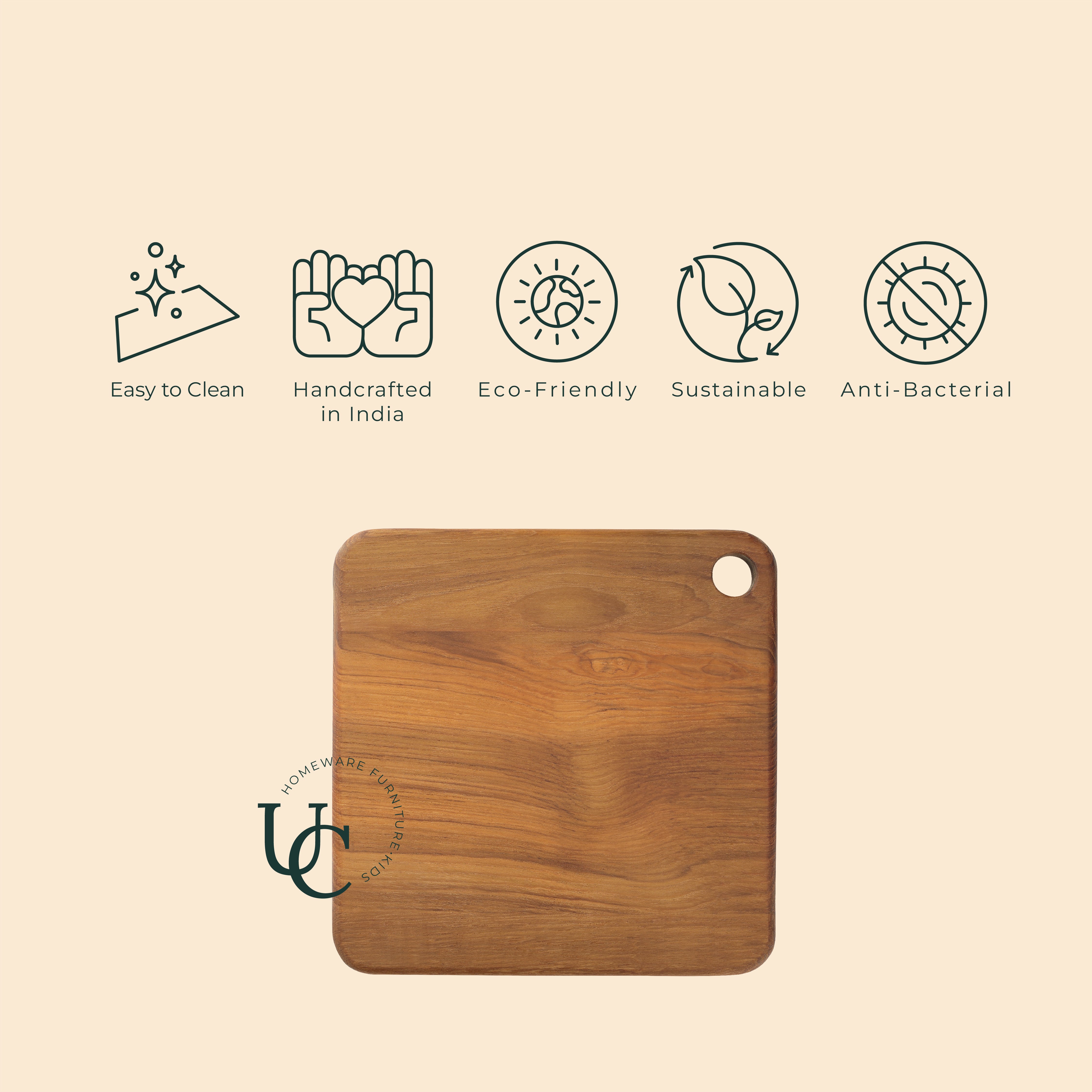 Ronde Chopping Board cum Serving Platter (Square)