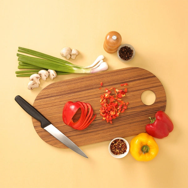 Cresta Oval Chopping Board (Teak Wood)