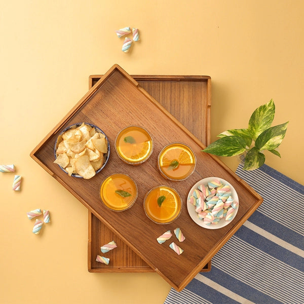Cresta Serving Tray - Large (Teak Wood)