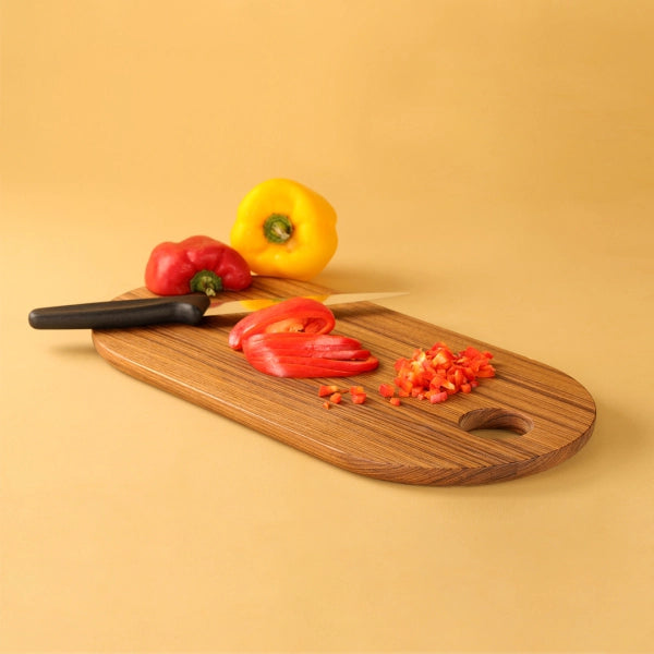 Cresta Oval Chopping Board (Teak Wood)