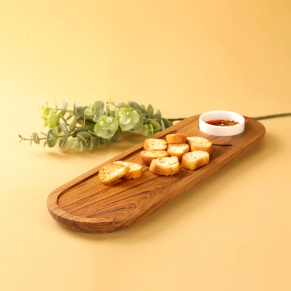 Cresta Chip & Dip Platter (Teak Wood)