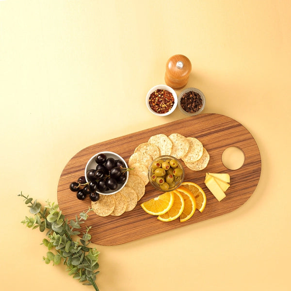 Cresta Oval Chopping Board (Teak Wood)