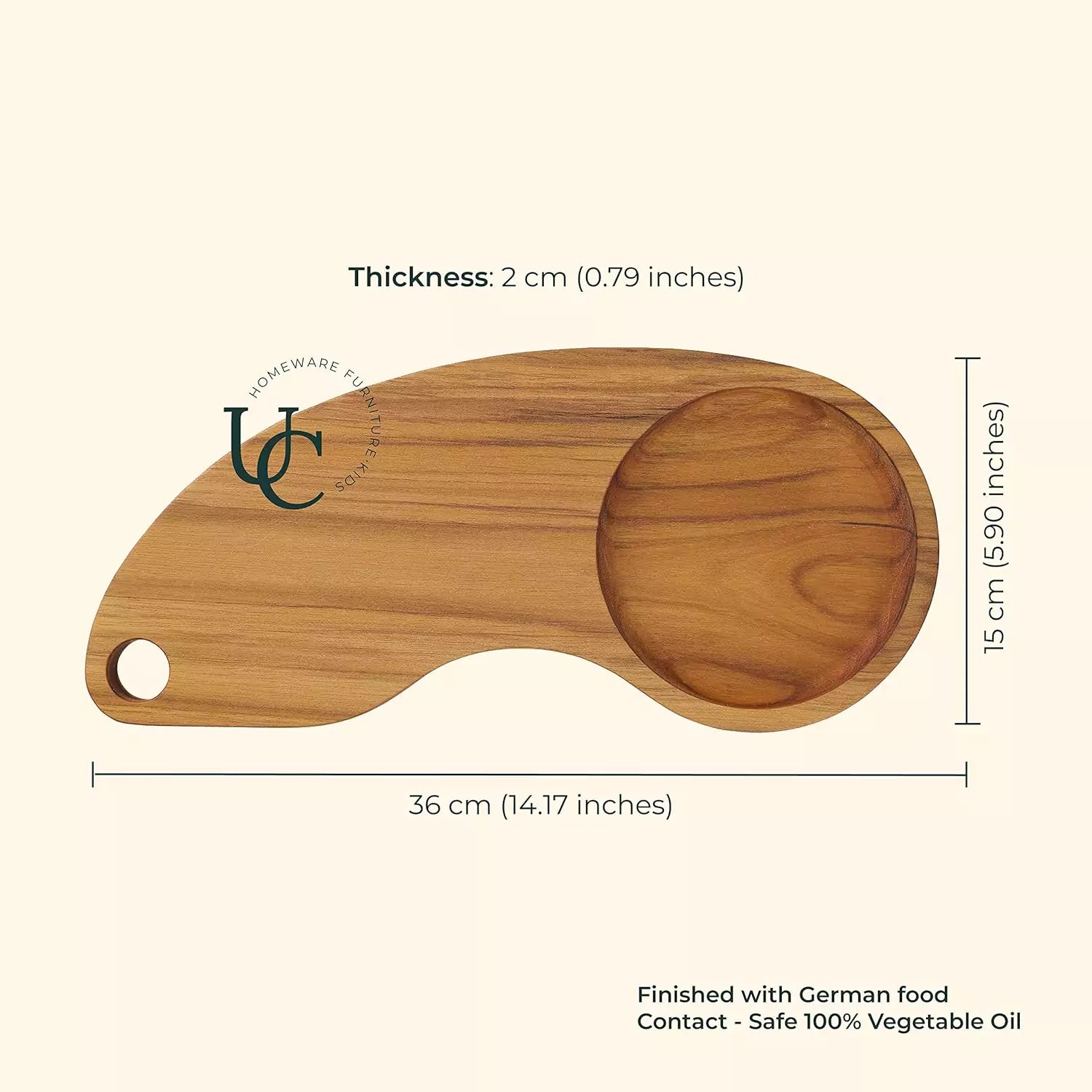 Teakogram Chopping Board with Collector Bowl