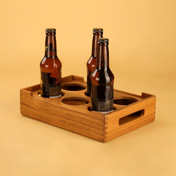 Cresta Beer Serving Caddy (Teak Wood)