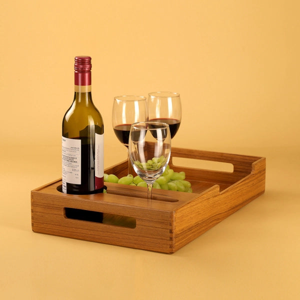 Cresta Wine Serving Tray (Teak Wood)