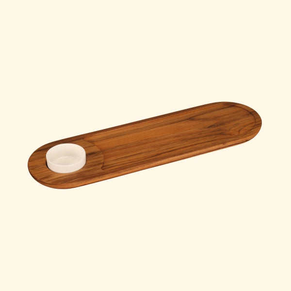 Cresta Chip & Dip Platter (Teak Wood)