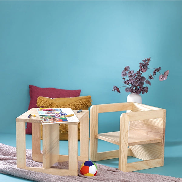 Petit Cube Chair (Ash Wood)